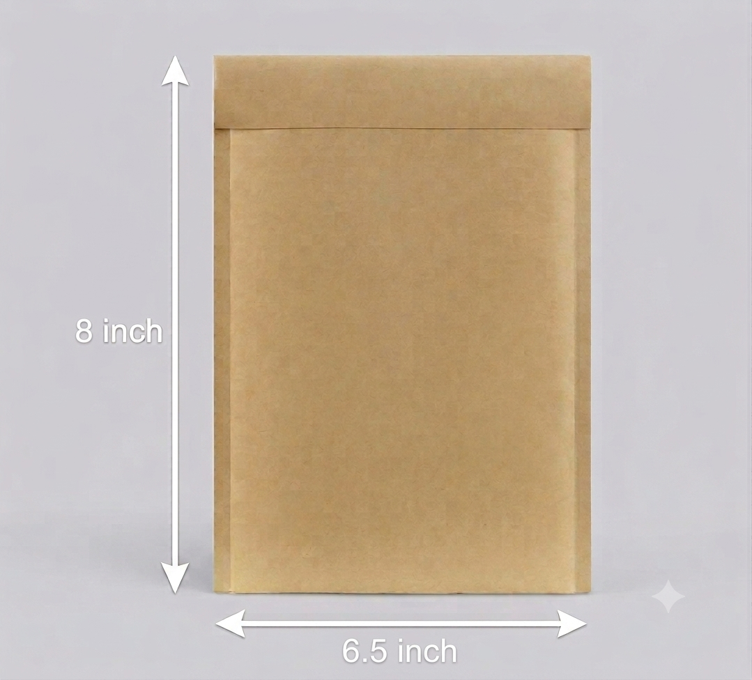 8X6.5 Inch Brown Bubble Mailer Envelope | Self Seal Padded Courier Packaging Envelope | Waterproof & Tear Resistant Bubble Lined Shipping Envelope | Pack of 25